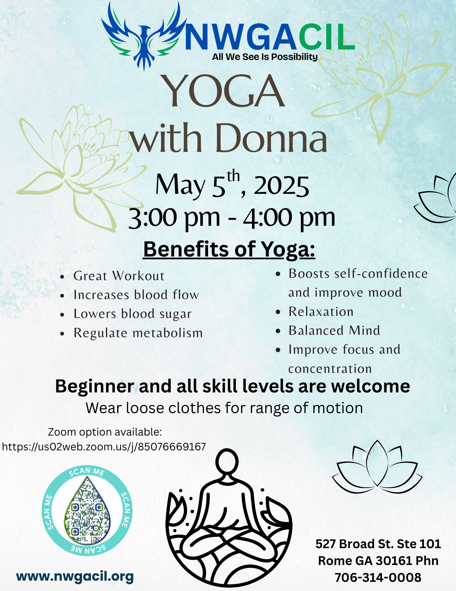 yoga class social media template (Flyer)